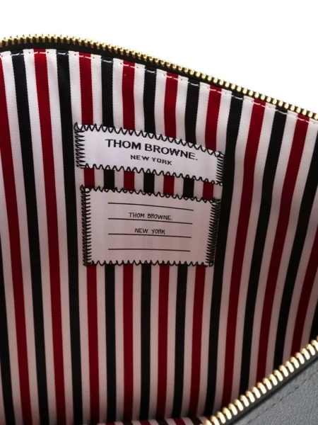 Geantă Thom Browne cu dungi negru