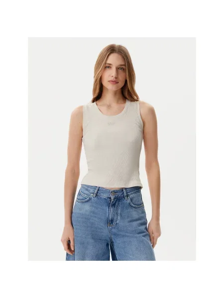 Tommy Jeans Top Slim Fit bež