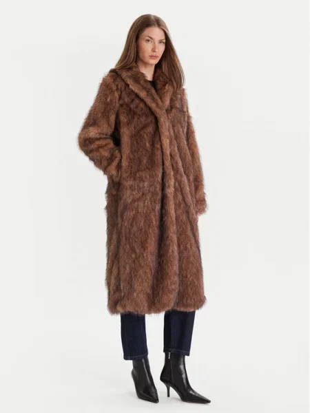 Palton de blană Only maro