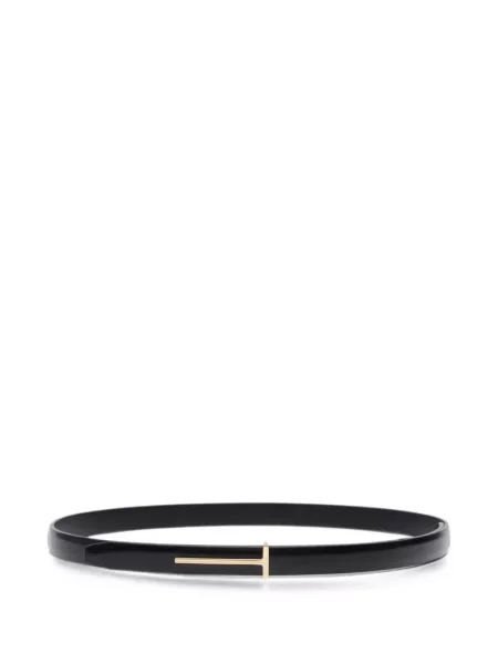 Cu centură curea Tom Ford din piele cu cataramă negru