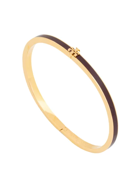 Tory Burch bransoletka mosiężna emaliowana Thin Icon żółta