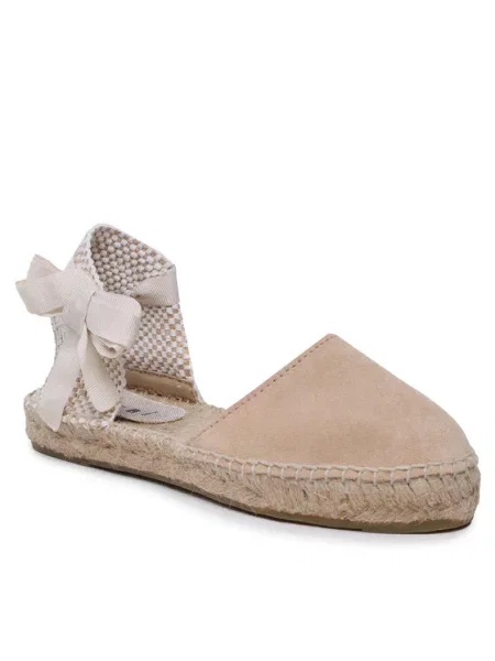 Manebi Espadrile Suede Flat Valenciana Espadrilles K P0 bež