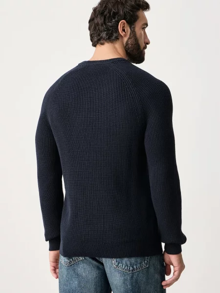 U.S. Polo Assn. sweter Textured Raglan granatowy