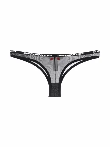 Raštuotos stringai Off-white balta