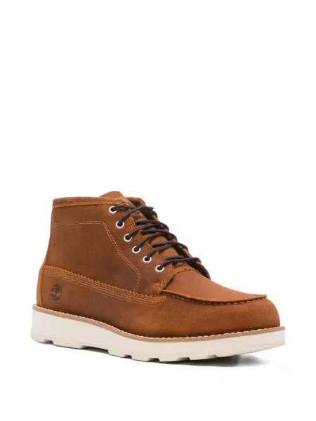 Botine Timberland cu șireturi din dantelă maro