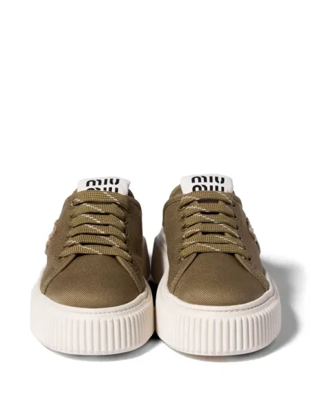Sneakerși Miu Miu verde