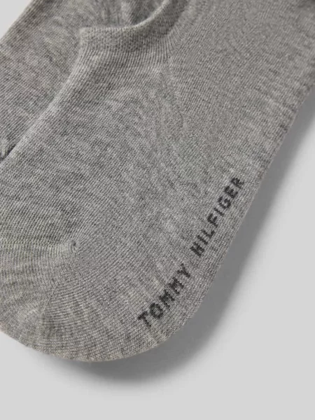 Krótkie skarpety z detalem z logo w zestawie 2 szt. Tommy Hilfiger szare