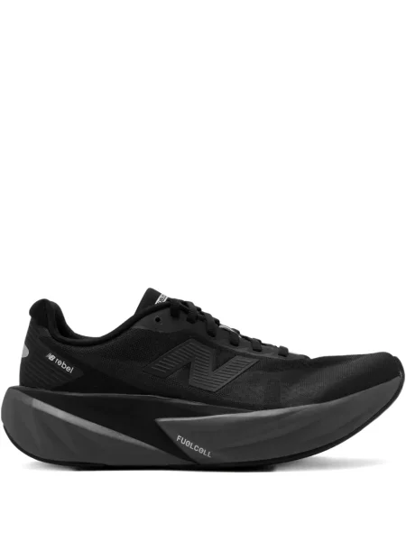 Велурени чехли New Balance на платформе сиво