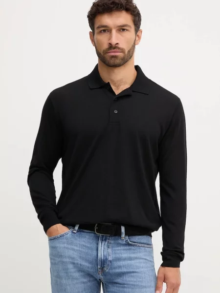 Вовняний светр Paul&Shark Knitwear легкий чорний