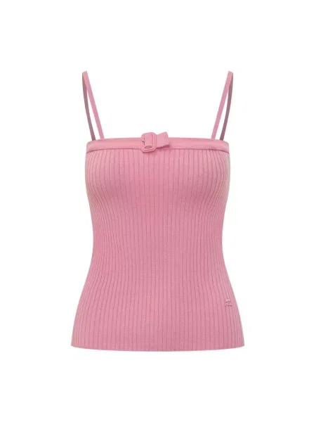 Dzianinowy top Courreges różowy