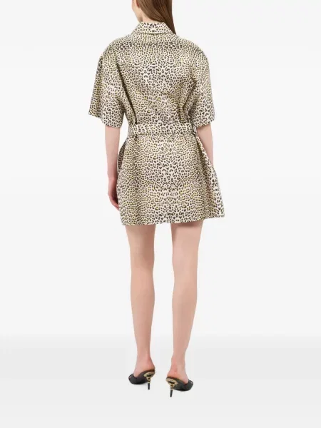 Rochie mini Roberto Cavalli cu imagine cu model leopard