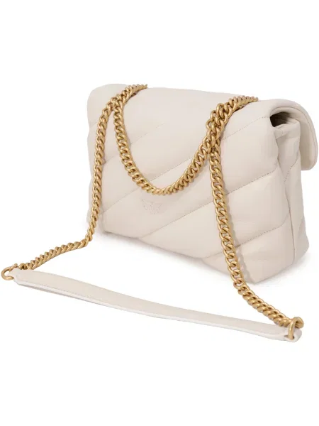 Klasická crossbody kabelka Pinko biela