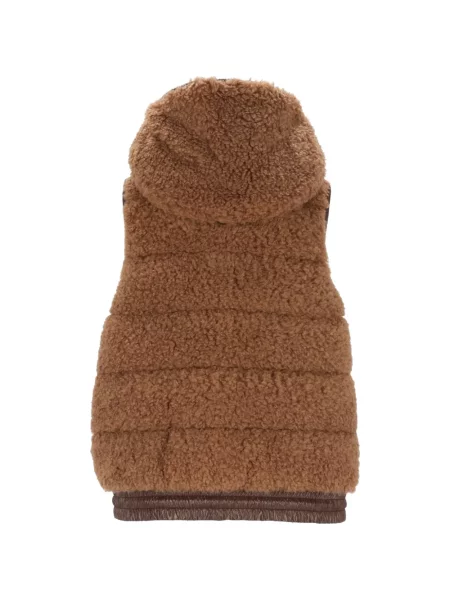 Vestă Moncler Grenoble cu glugă maro