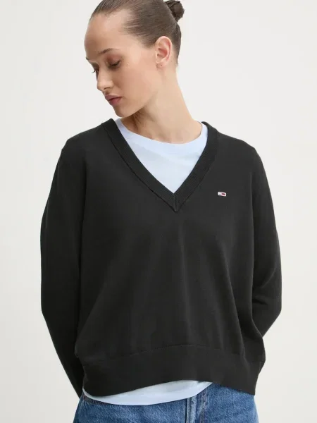 Tommy Jeans pulover de light negru