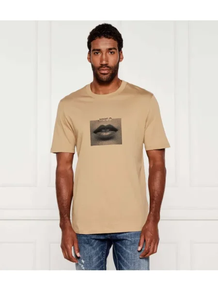 HUGO Tricou Deterni bej