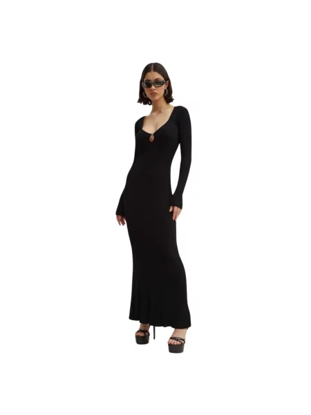 Sukienka maxi Moschino czarna