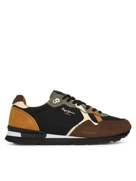 Pepe Jeans Sneakersy Brit Prints M hnedá