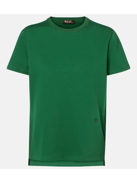 Tricou Loro Piana din jerseu verde