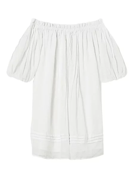 Bluză Twinset cu umerii deschiși alb