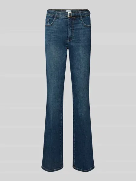 Jeansy o rozkloszowanym kroju z tasiemką w talii model ‘Mary’ Brax niebieskie