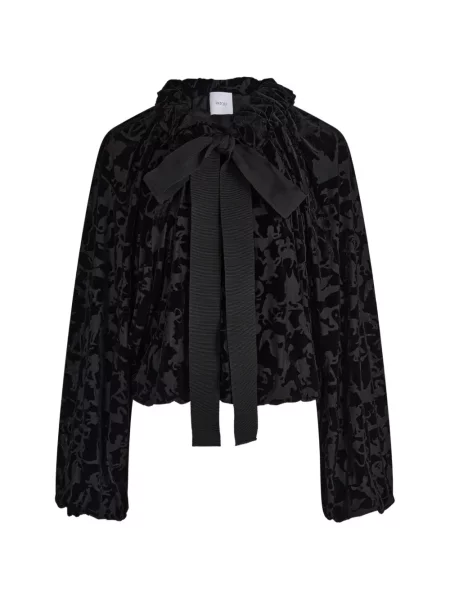 Top Patou cu funde negru