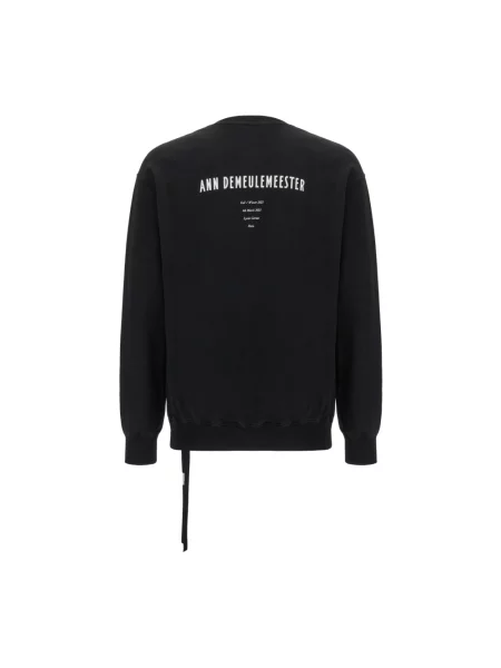 Bluza nierozpinana Ann Demeulemeester z nadrukiem czarna