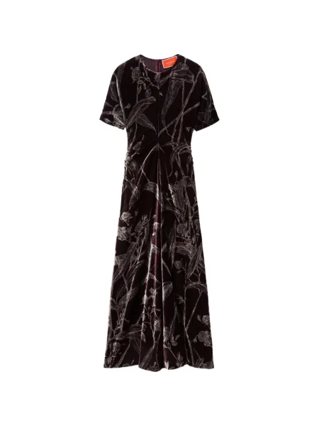 Rochie La Doublej cu model floral cu imagine de costum violet