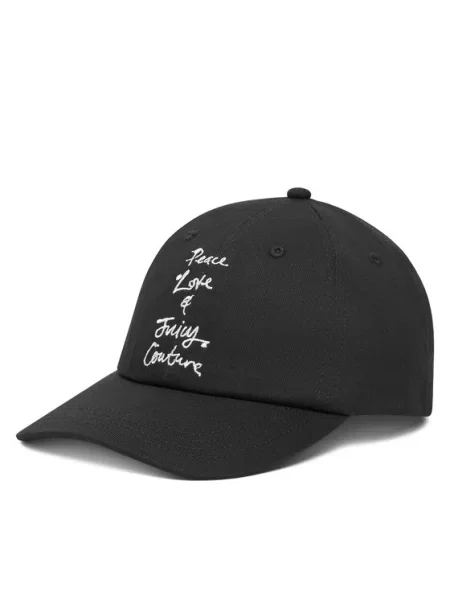 Juicy Couture Kapa s šiltom Peace Love And Juicy črna