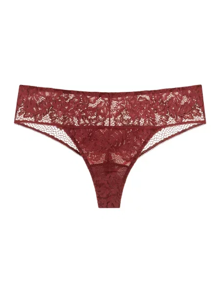 Кружевные трусики бразилиана чорні