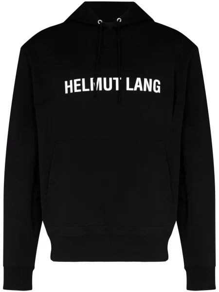 Hanorac cu glugă Helmut Lang cu imagine negru