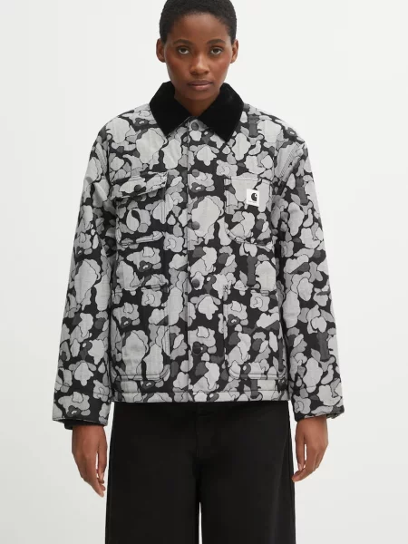 Carhartt WIP geacă W Tapestry Chore Coat de tranziție oversize gri