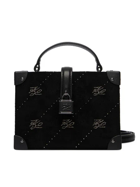 Karl Lagerfeld Kabelka Autograph / strieborná čierna