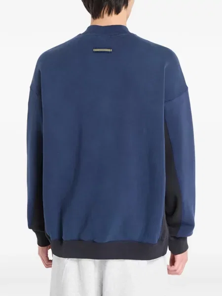 Długie legginsy Adidas z nadrukiem w paski niebieskie