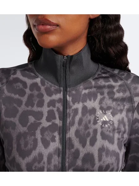Geacă Adidas By Stella Mccartney cu imagine cu model leopard gri