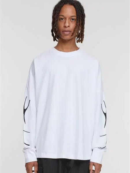 Tricou mânecă lungă Mister Tee alb