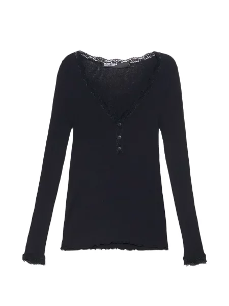 Tricou Bimba Y Lola cu decolteu în V negru