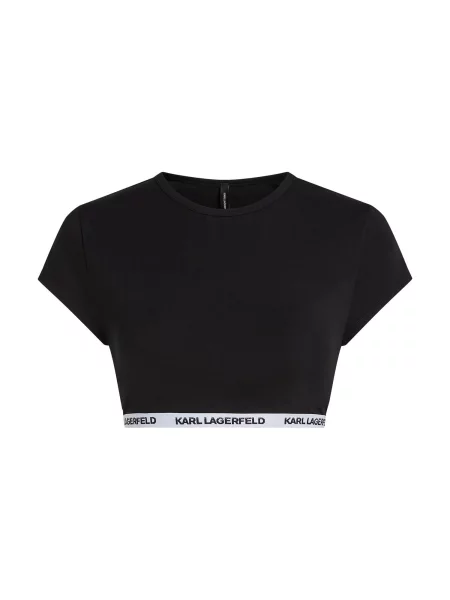 Karl Lagerfeld Tricou negru / murdar alb
