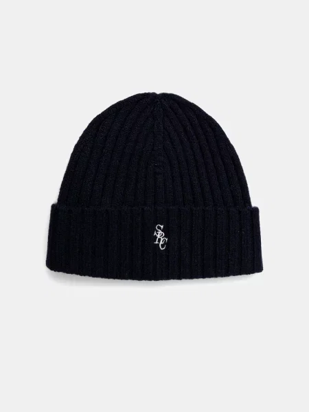 Sporty & Rich czapka wełniana SRC Cashmere niebieska