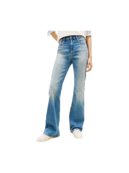 Jeansy Tommy Jeans z wysoką talią niebieskie