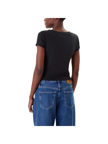 Calvin Klein Jeans Tricou | Cropped Fit negru
