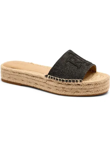 LAUREN RALPH LAUREN Șlapi POLLY cu adaos de piele negru