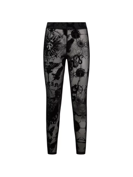 Leggings Philipp Plein cu broderie negru