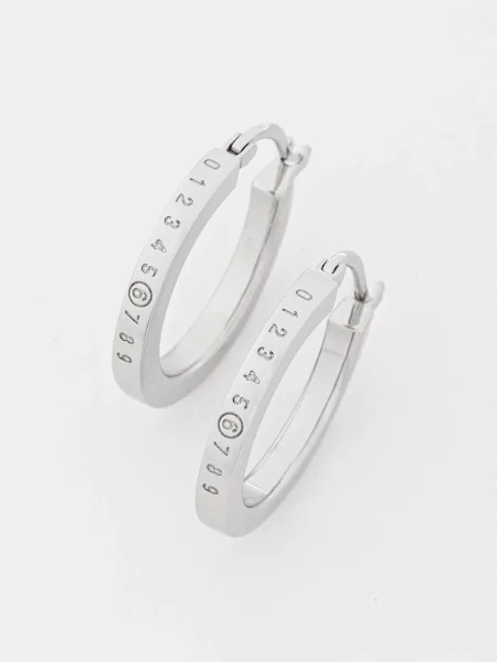 Uhani Maison Margiela srebrna