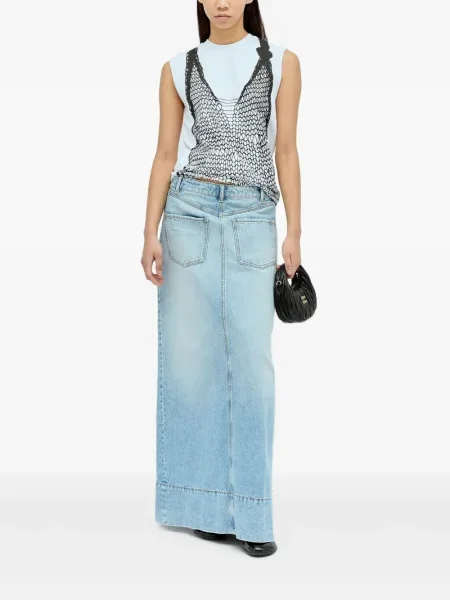 Fusta maxi Sportmax albastru