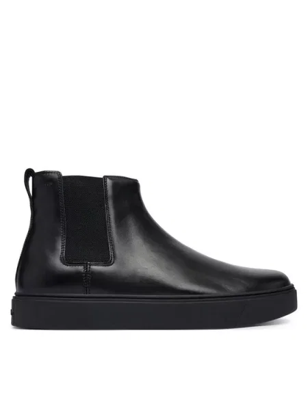 Calvin Klein Μποτάκια με λάστιχο Hybrid Clean Chelsea Wax Lth μαύρο