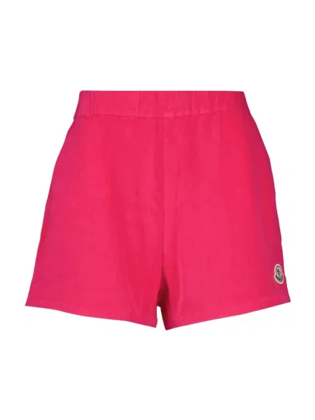 Spodenki sportowe Moncler frotte różowe
