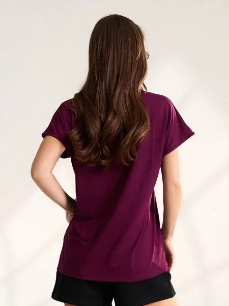 Футболка ISSA Plus бордовий