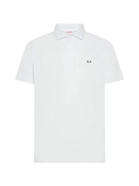 Tricou polo Sun68 cu broderie alb