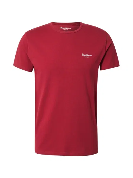 Pepe Jeans Tricou roșu cranberry alb