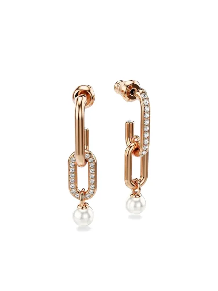 Cercei Swarovski cu perle roz